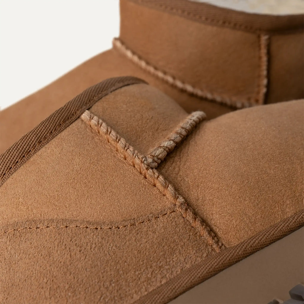 Tread and outsole detail of the chestnut mini ankle boots