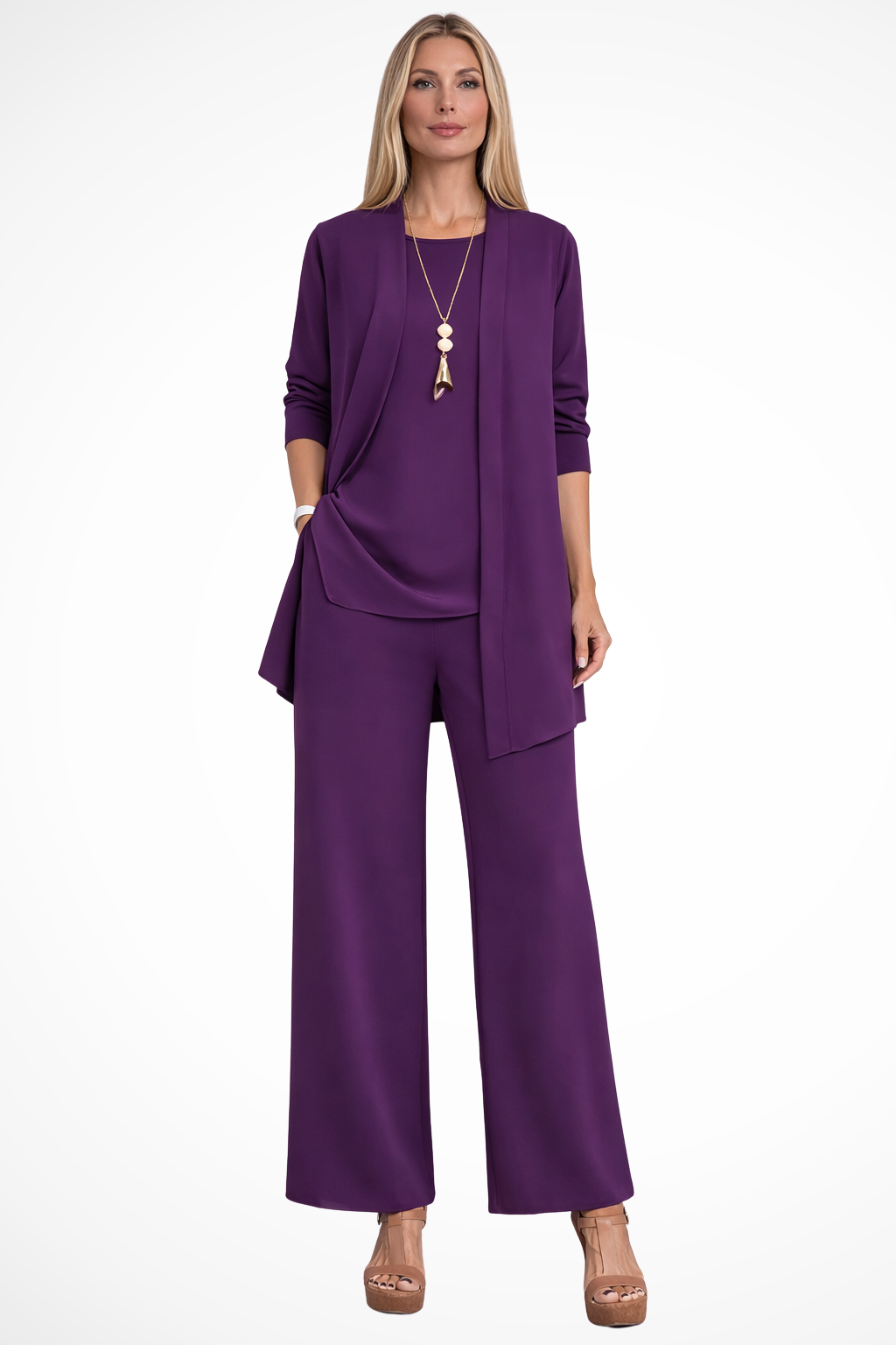 3 Piece Matching Set for Women in Purple