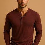 Additional photo of the Men's Long Sleeve Henley (shirts), view 2