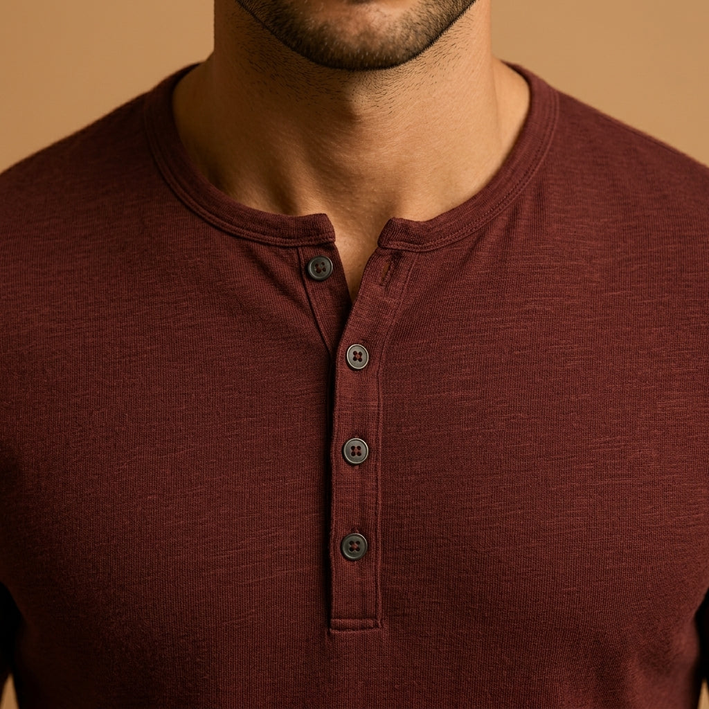 Additional photo of the Men's Long Sleeve Henley (shirts), view 1
