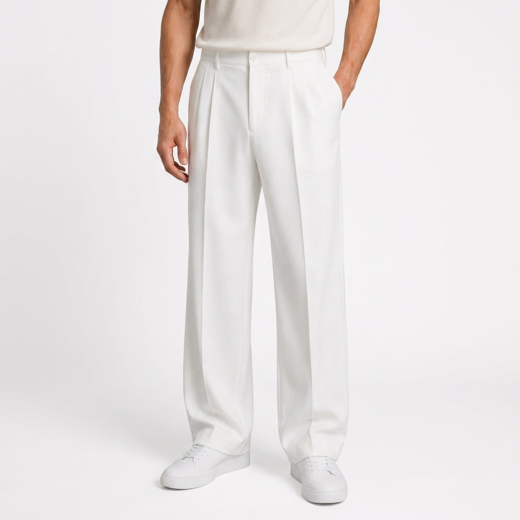 Tailored Dress Pants for Men in White