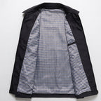 Casual jacket for men, side view showing the room through the shoulders