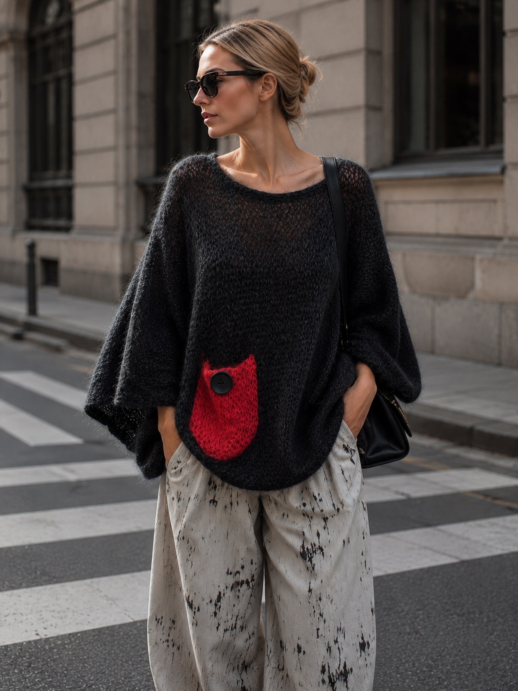 Additional photo of the Oversized Wool Blend Sweater for Women (sweaters), view 4