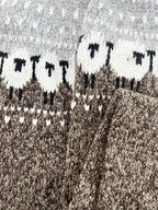 Gray sheep jacquard sweater for women, studio photo 5 of 6