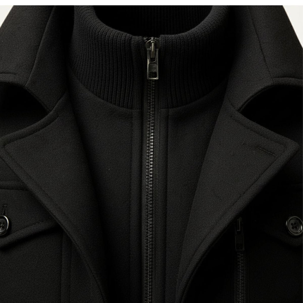 Insulated winter coat — back view