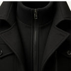 Insulated winter coat — back view