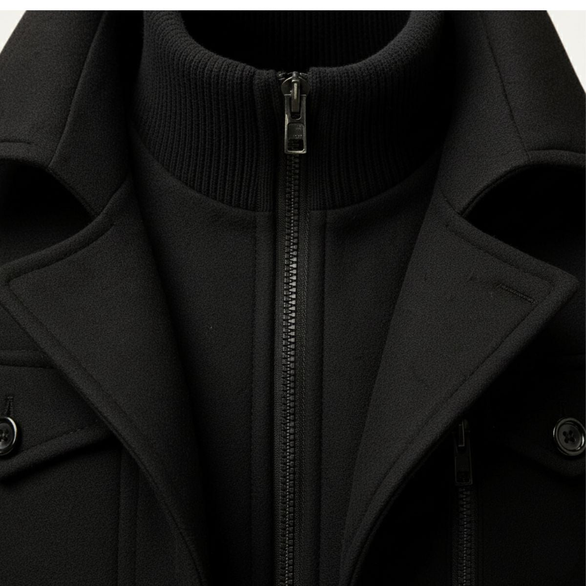 Insulated winter coat — back view