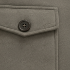 Tailored wool overcoat — close view of the collar