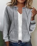 Zip Up Hoodie for Women in Gray