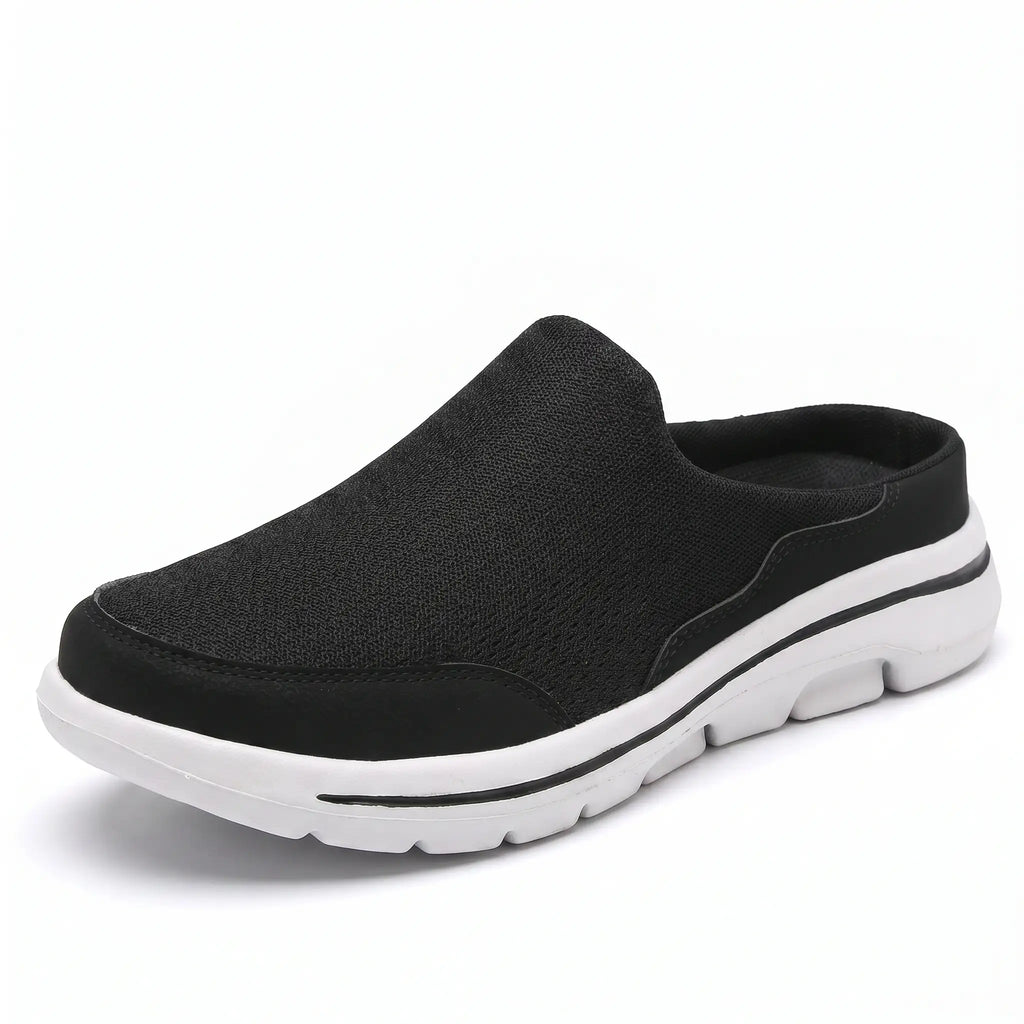 Men's slip-on arch support shoe in Black White
