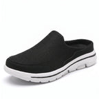Men's slip-on arch support shoe in Black White