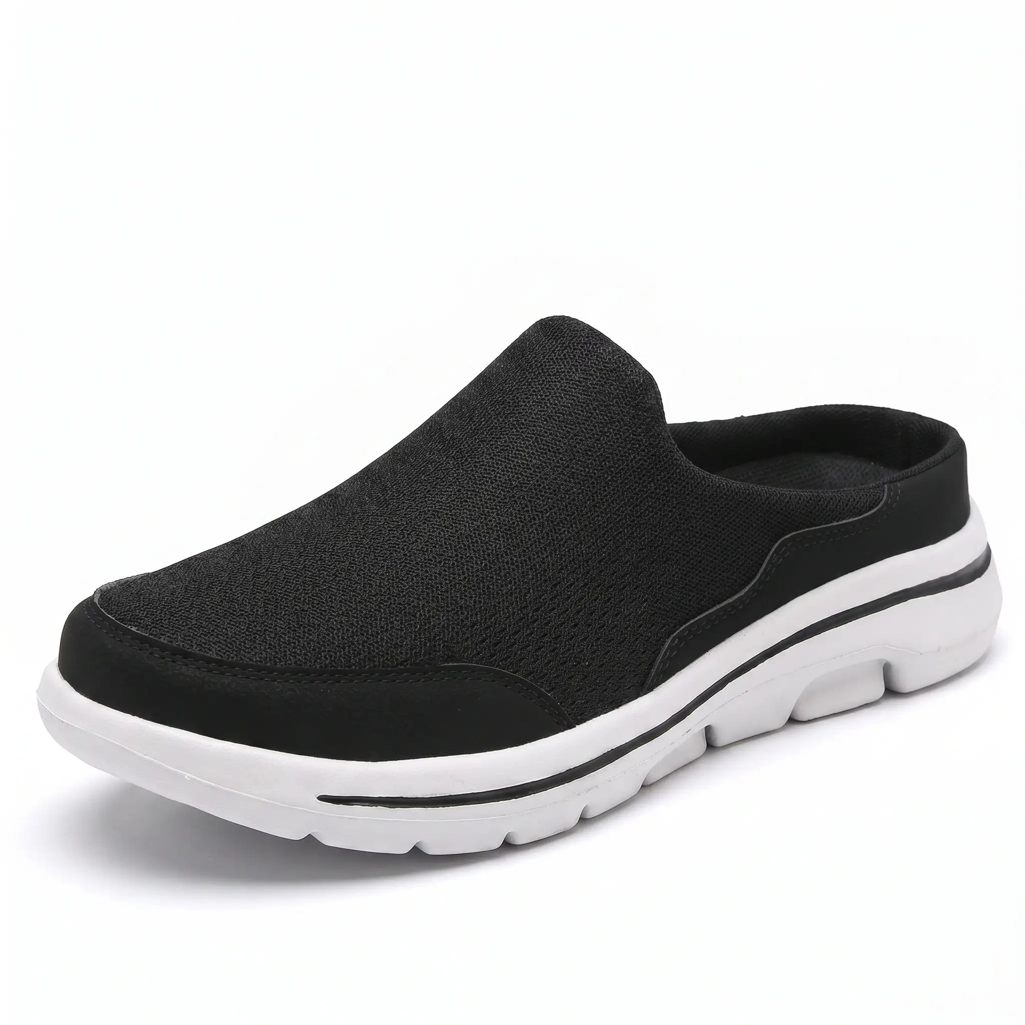 Men's slip-on arch support shoe in Black White
