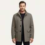 Tailored wool overcoat in Gray