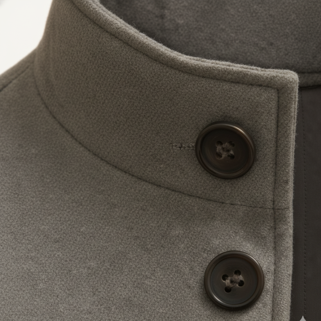Tailored wool overcoat — back view