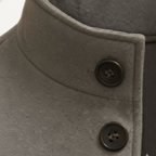 Tailored wool overcoat — back view