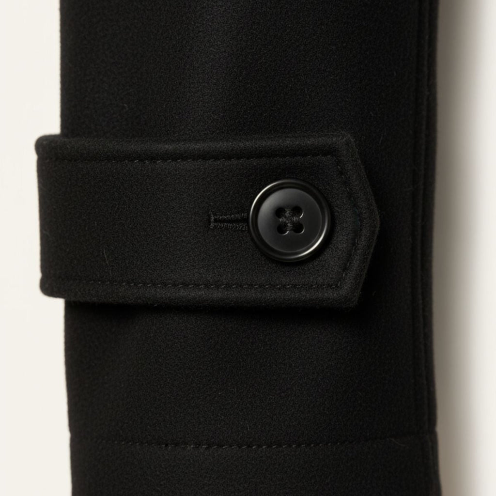 Insulated winter coat — close view of the collar
