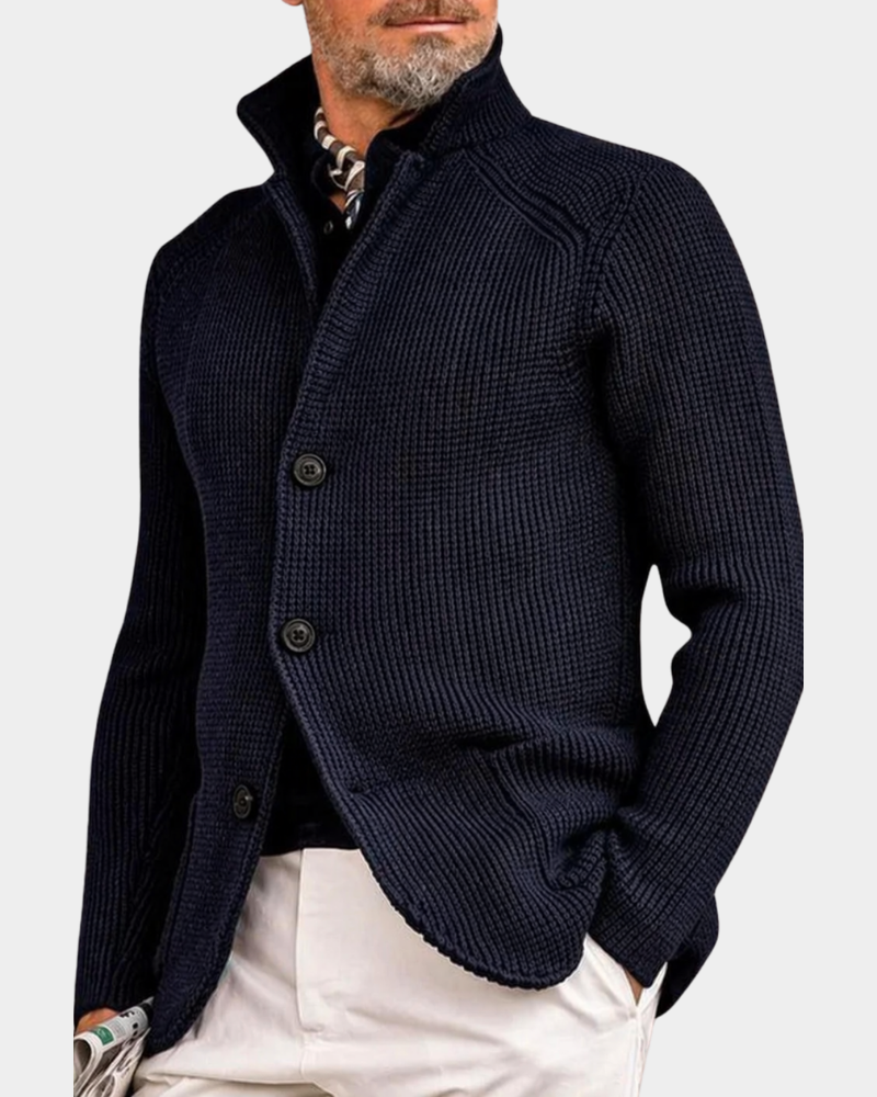 Warm Winter Coat for Men in Navy Blue