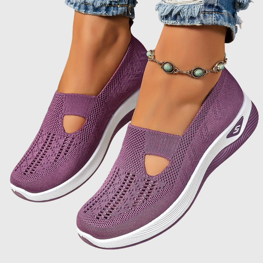 Knit slip on shoes in Purple