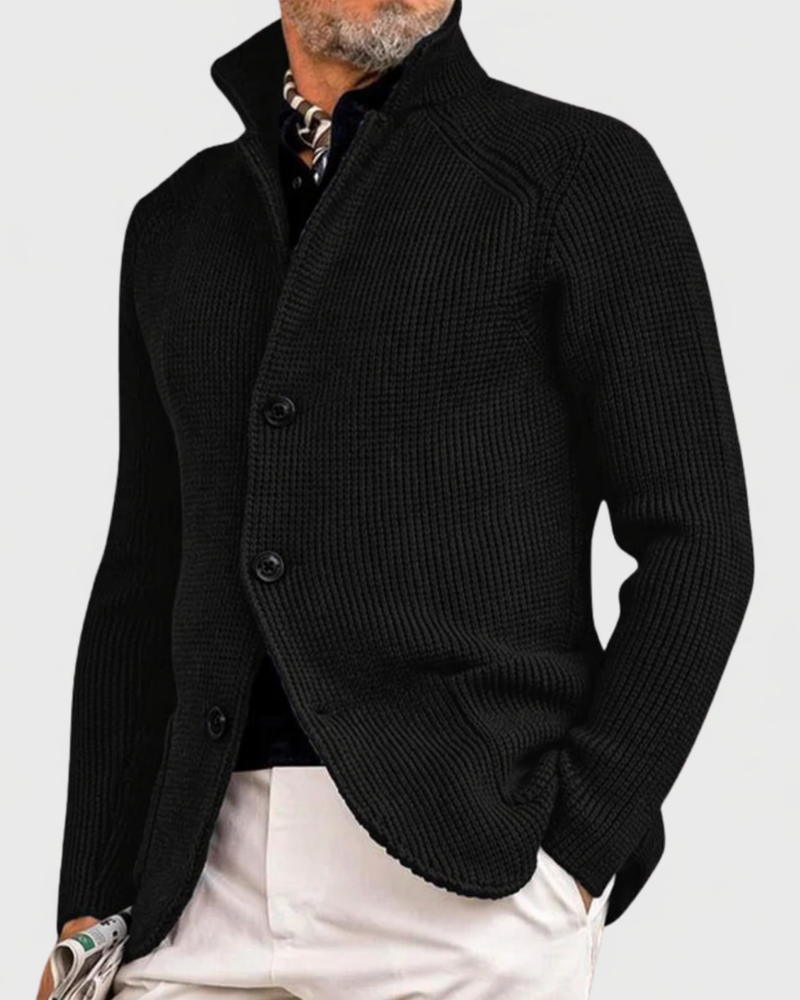 Warm Winter Coat for Men in Black
