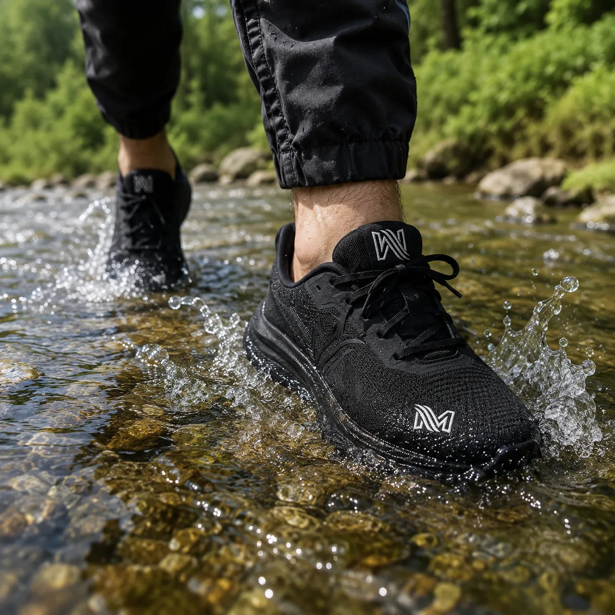 Wide Toe Box Shoes for Men in black — product view 5