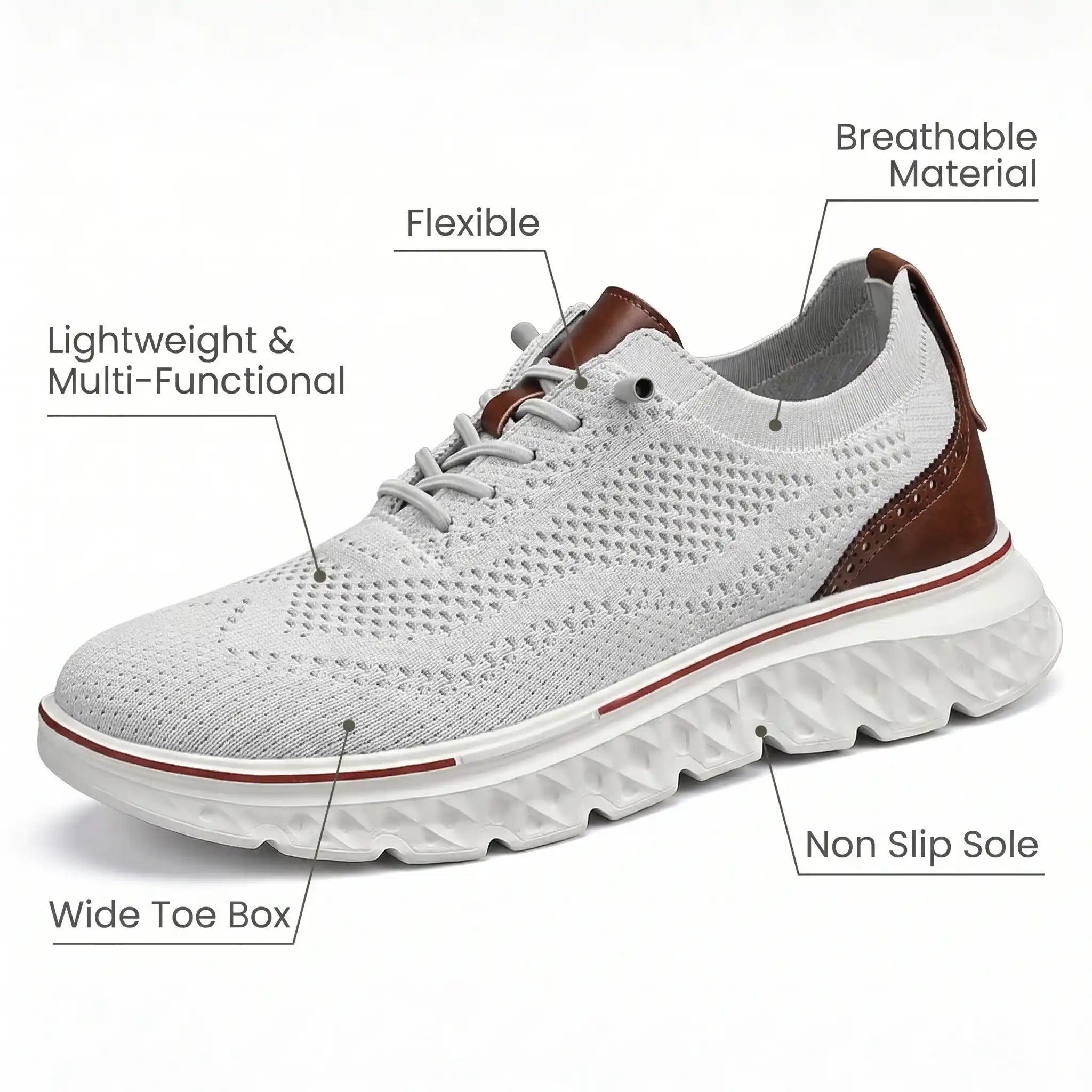 Walking Shoes for Men with Arch Support — additional product view 3