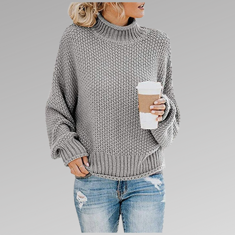 Knit pullover sweater in Gray