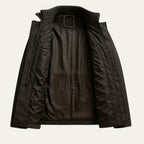 Insulated winter coat — pocket and placket detail