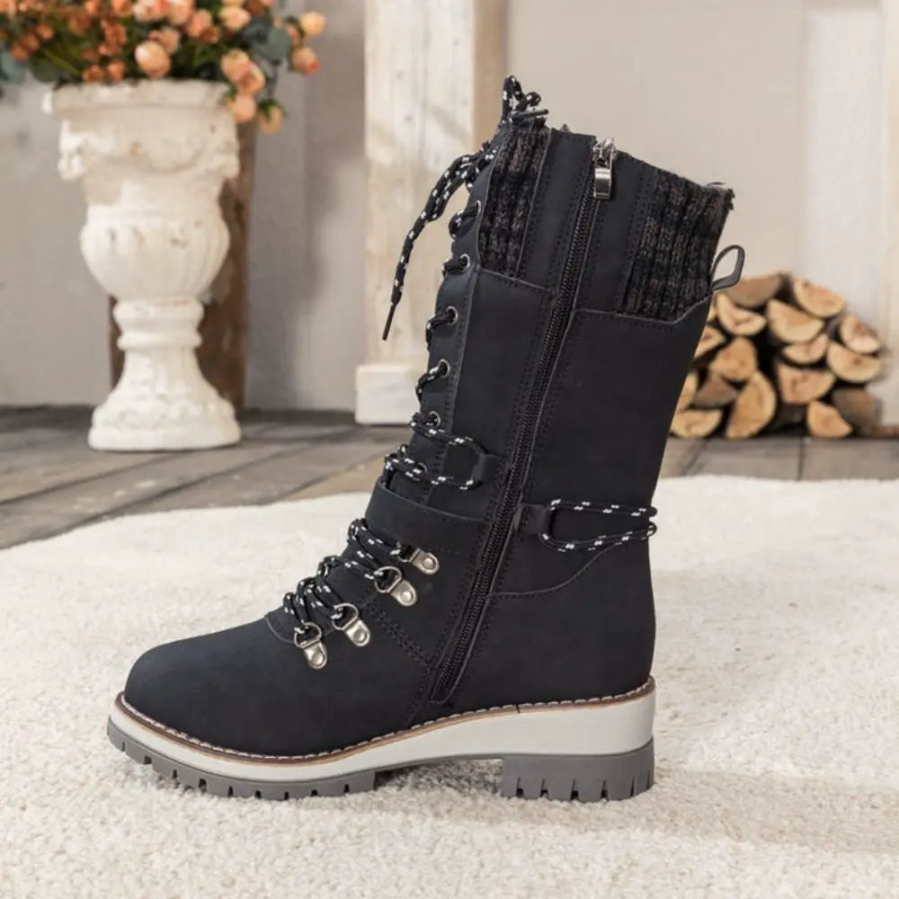 Traction outsole and heel detail of the orthopedic winter boot