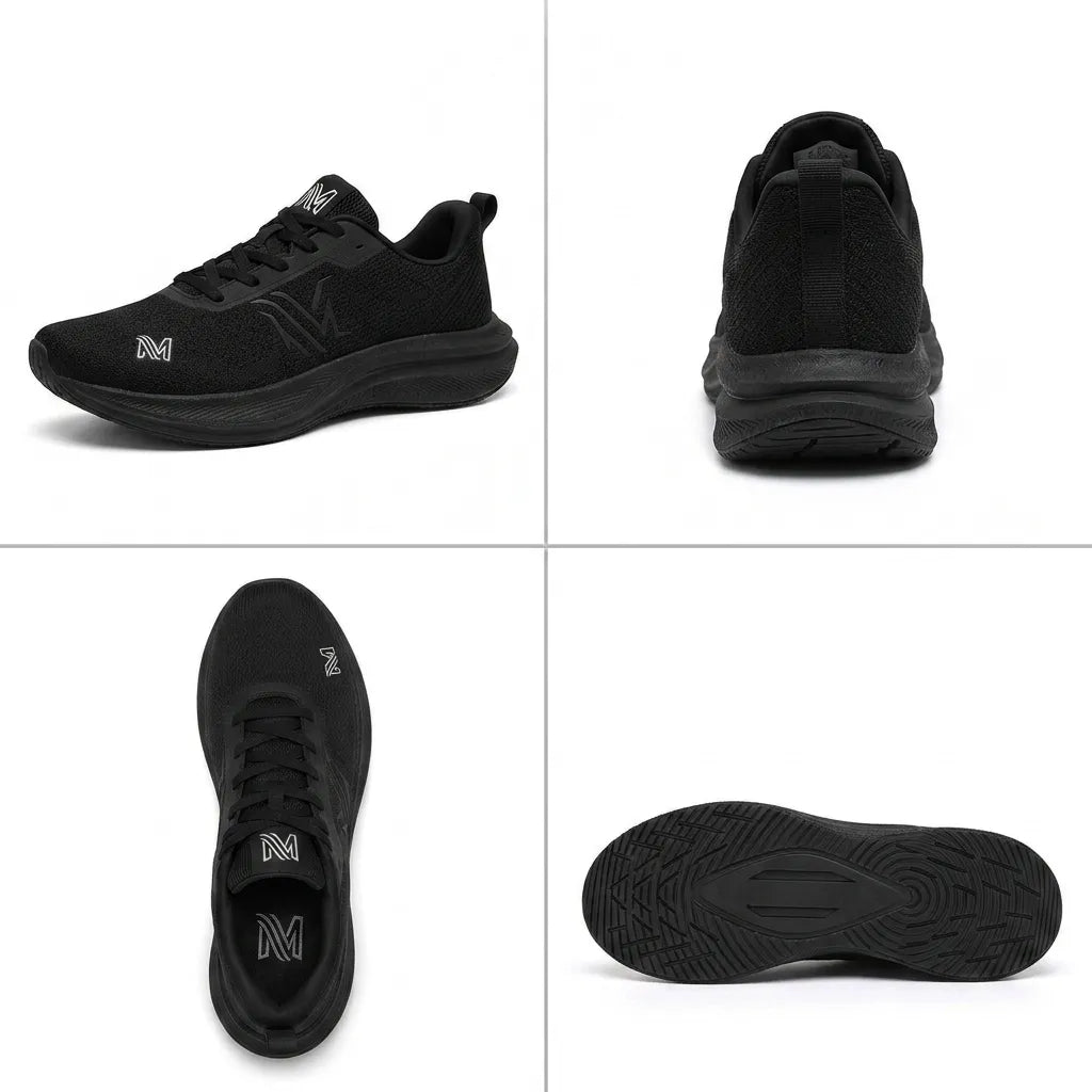 Wide Toe Box Shoes for Men in black — product view 2