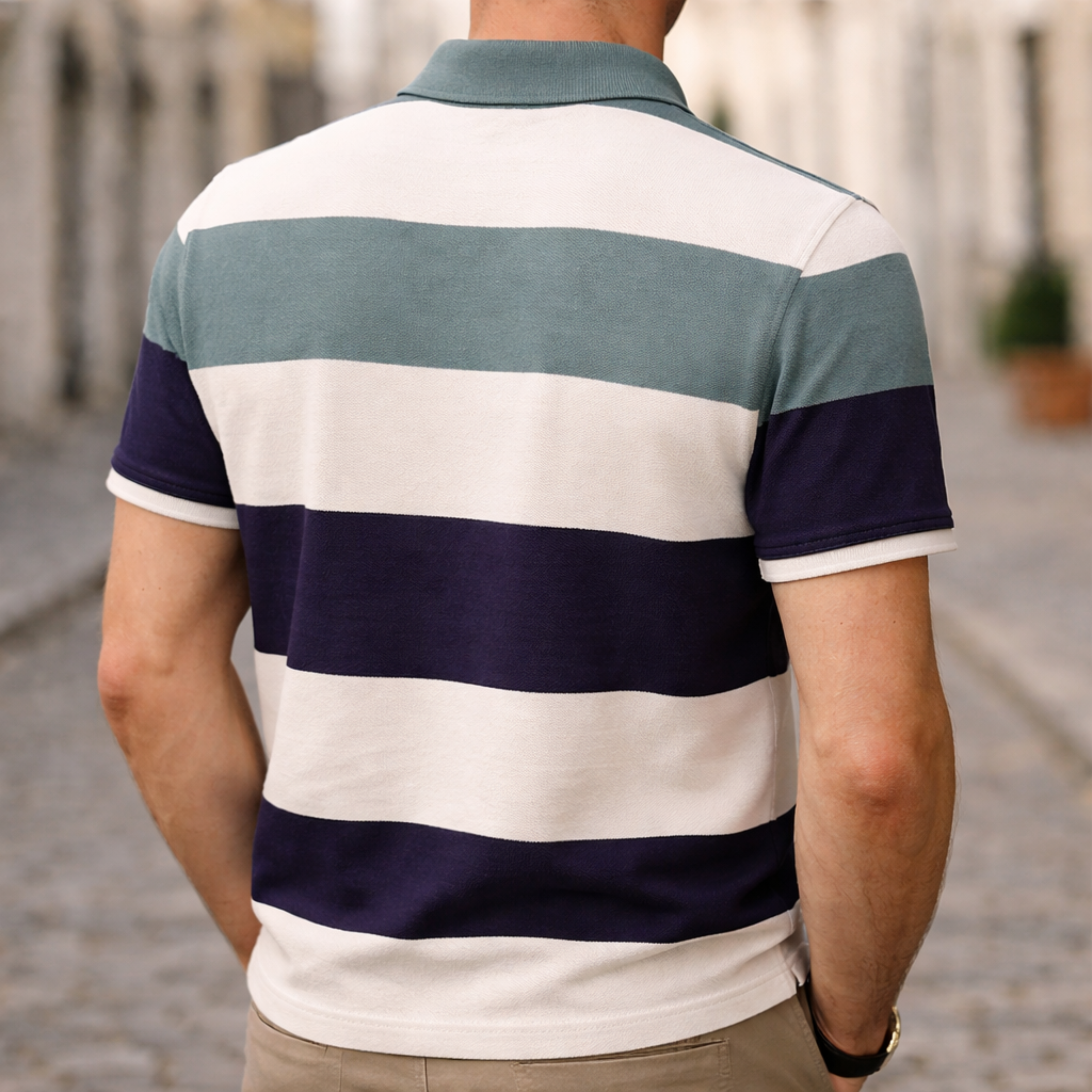 Short Sleeve Polo Shirt for Men — additional product photo 2, showing the item from another angle