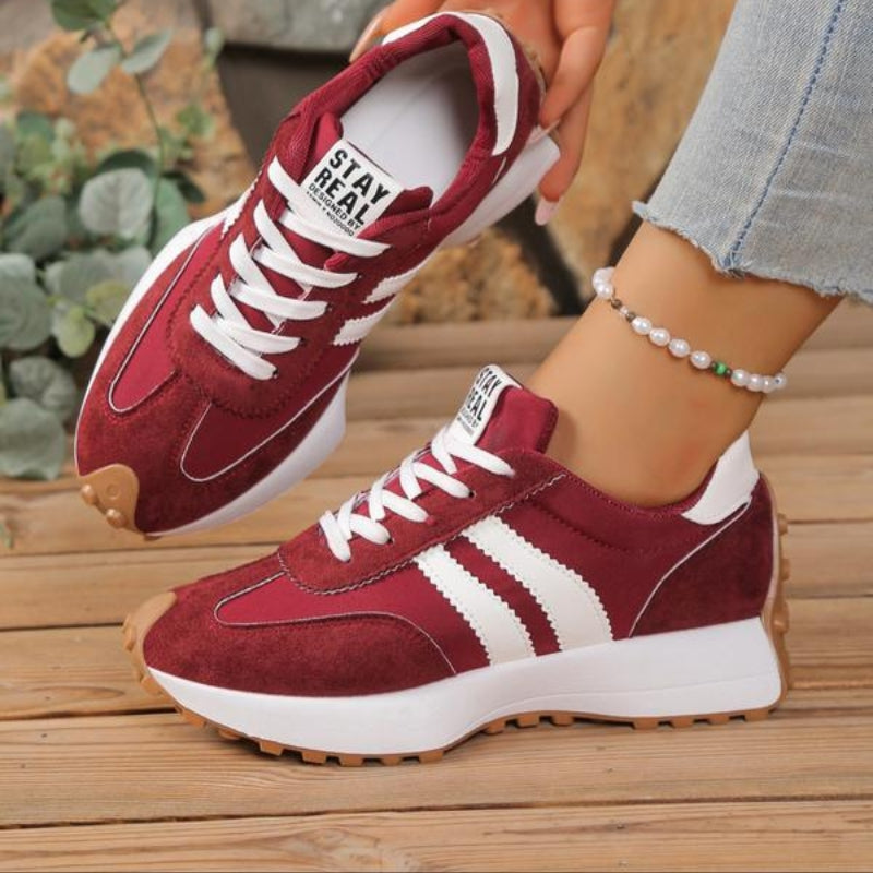Women's platform sneaker in Red