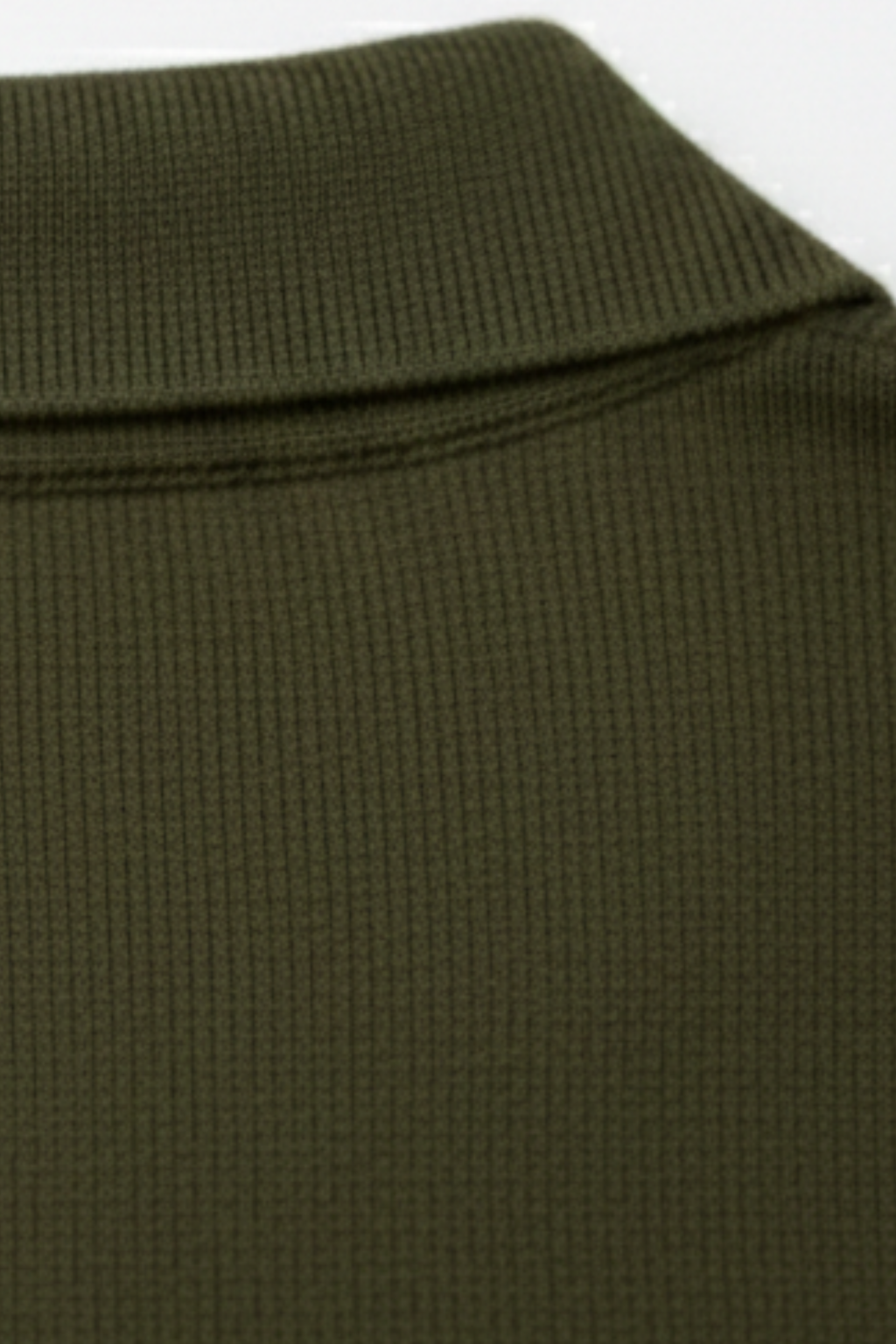 Men's knit polo shirt, styled with trousers full-length view