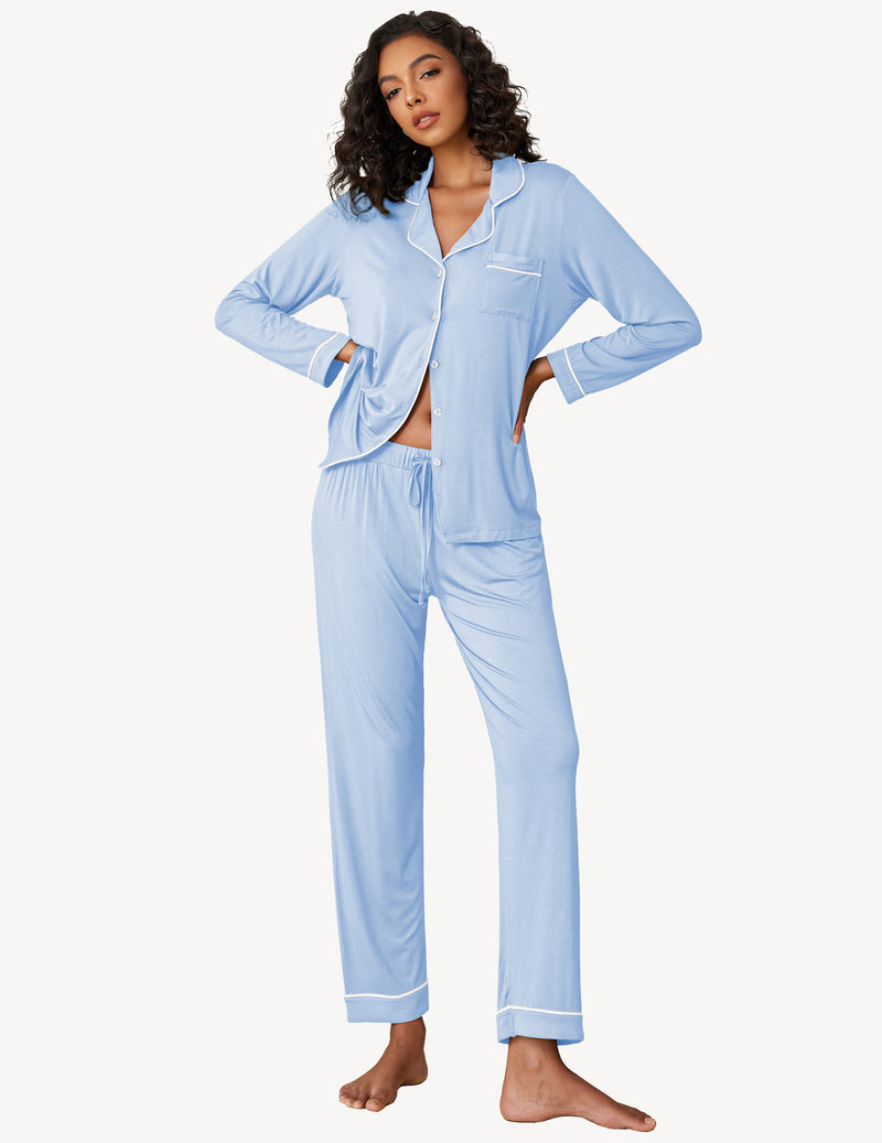Pajama Sets for Women in Light Blue