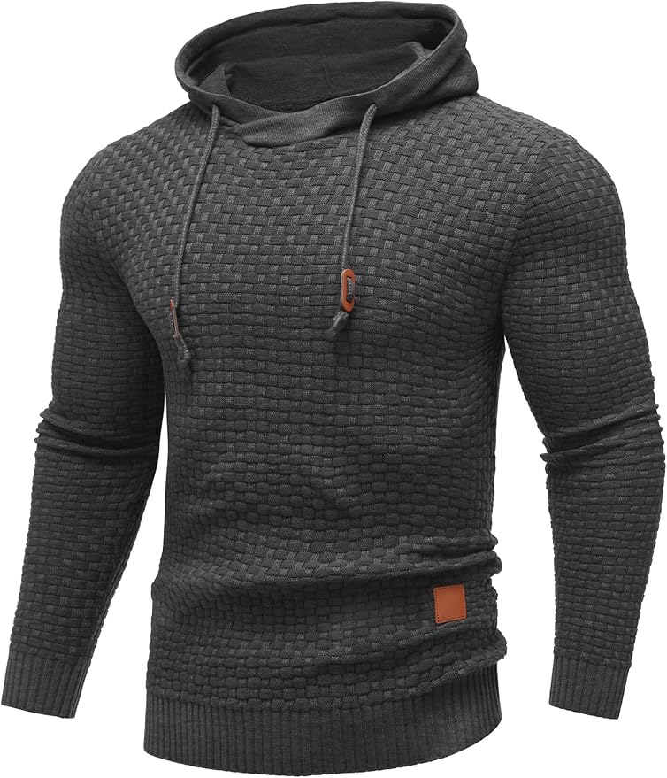 Men's tactical pullover hoodie in Black, shown against a plain studio background