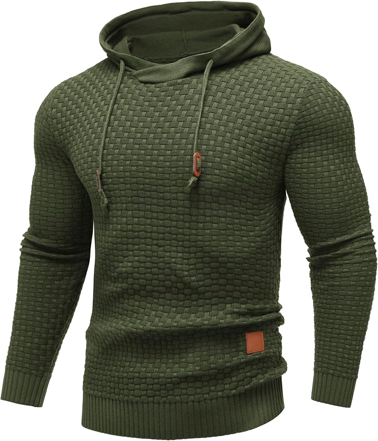 Men's tactical pullover hoodie in Green, shown against a plain studio background