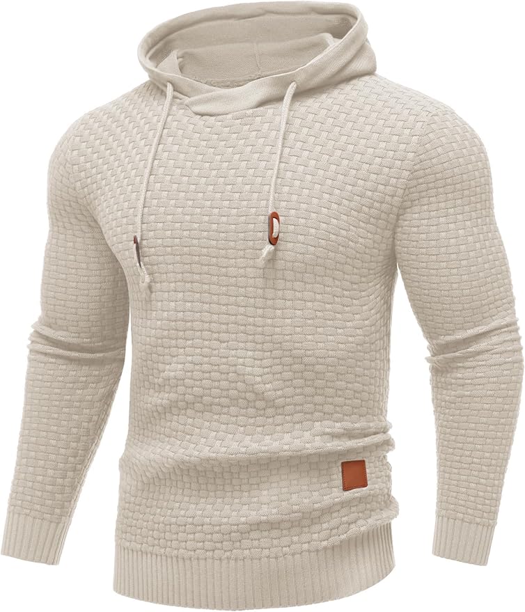 Men's tactical pullover hoodie in Khaki, shown against a plain studio background
