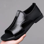 Leather Sandals for Men in Black