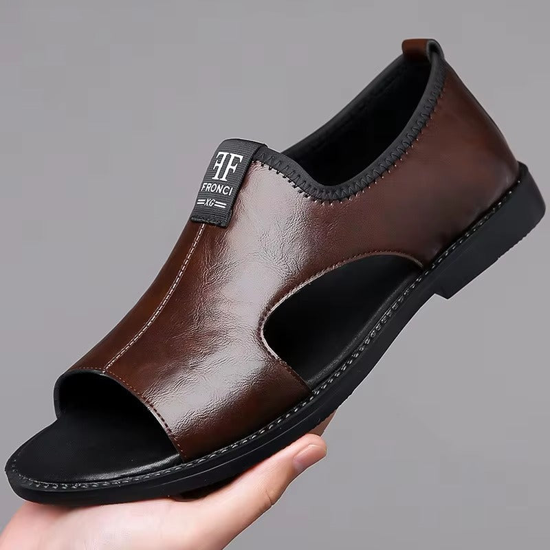 Leather Sandals for Men in Brown