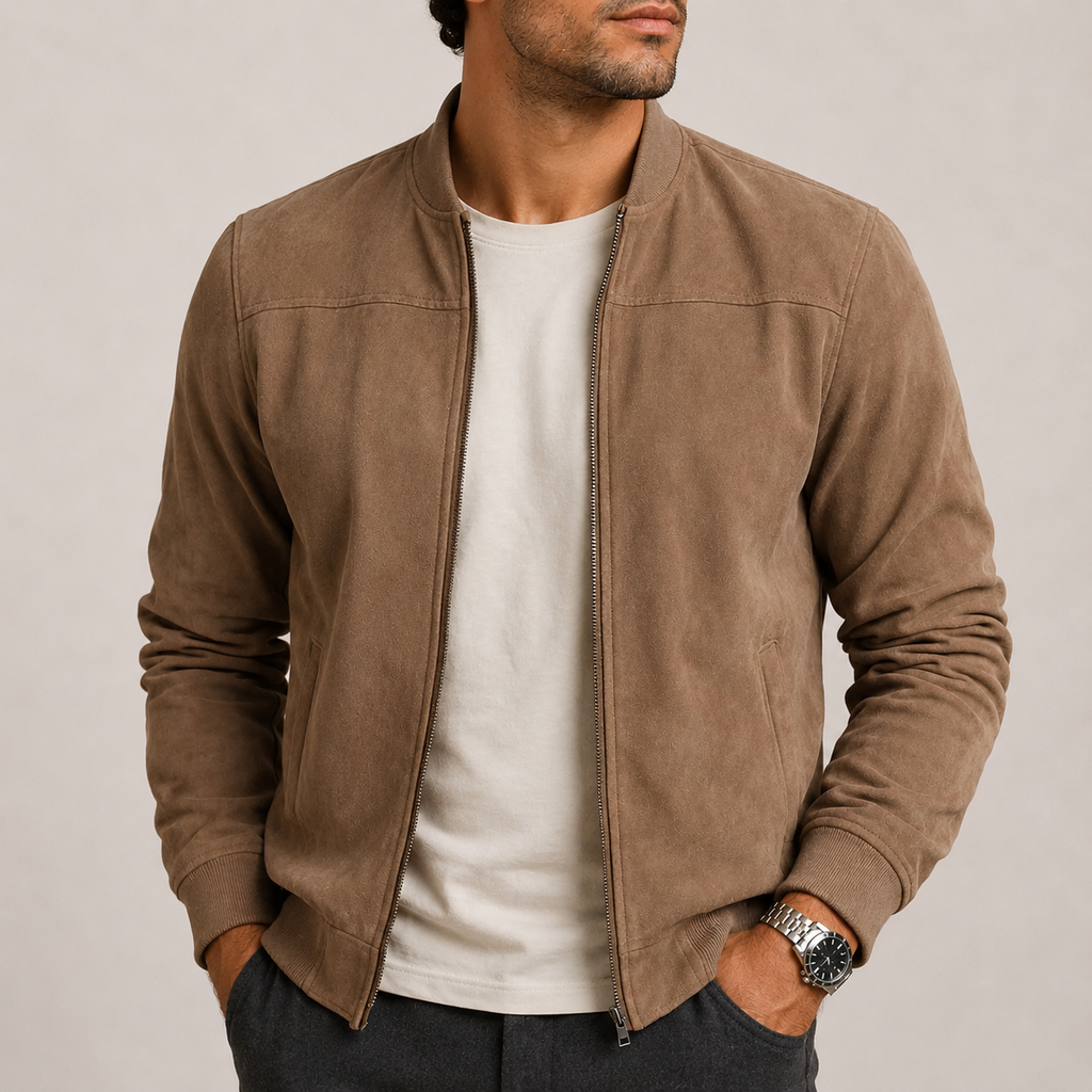 Men's Bomber Jacket in Brown