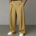 Wide Leg Pants for Men in Khaki