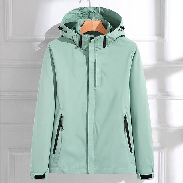 Lightweight Waterproof Raincoat for Women in Mint Green