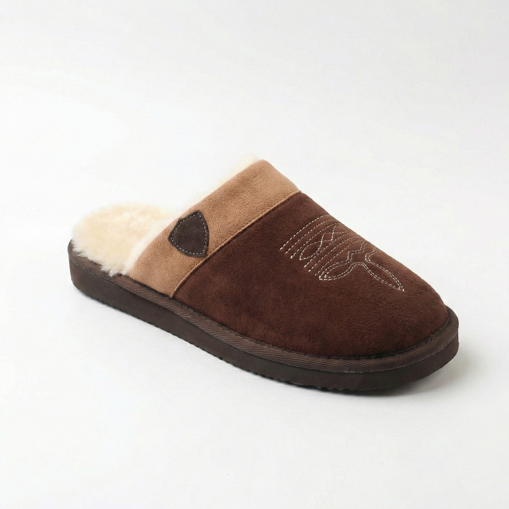 Cowboy Slippers for Men in Brown, second view