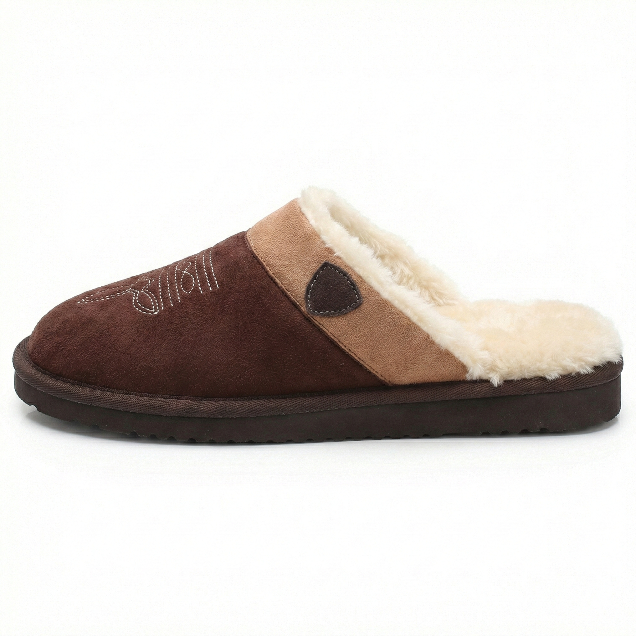 Cowboy Slippers for Men in Brown, third view