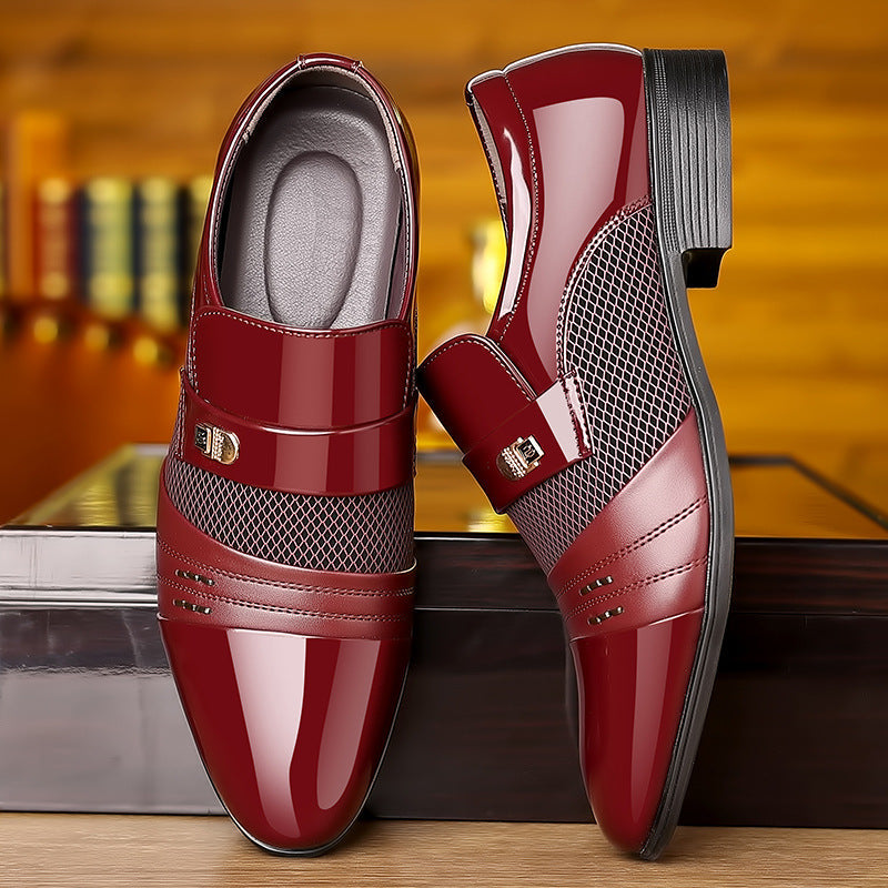 Slip On Dress Shoes for Men in Burgundy
