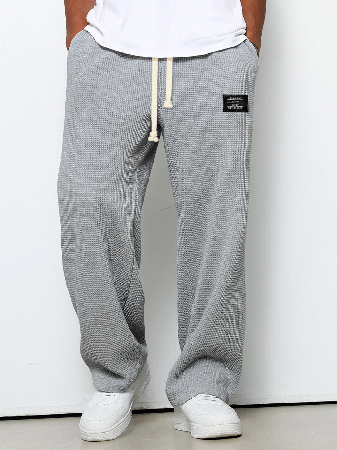Straight leg pants for women in gray