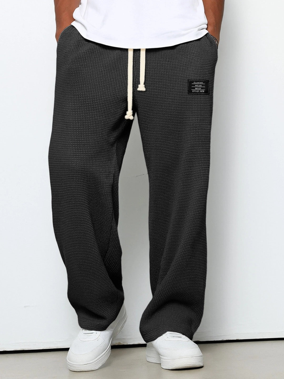 Straight leg pants for women in black