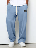 Straight leg pants for women in sky blue
