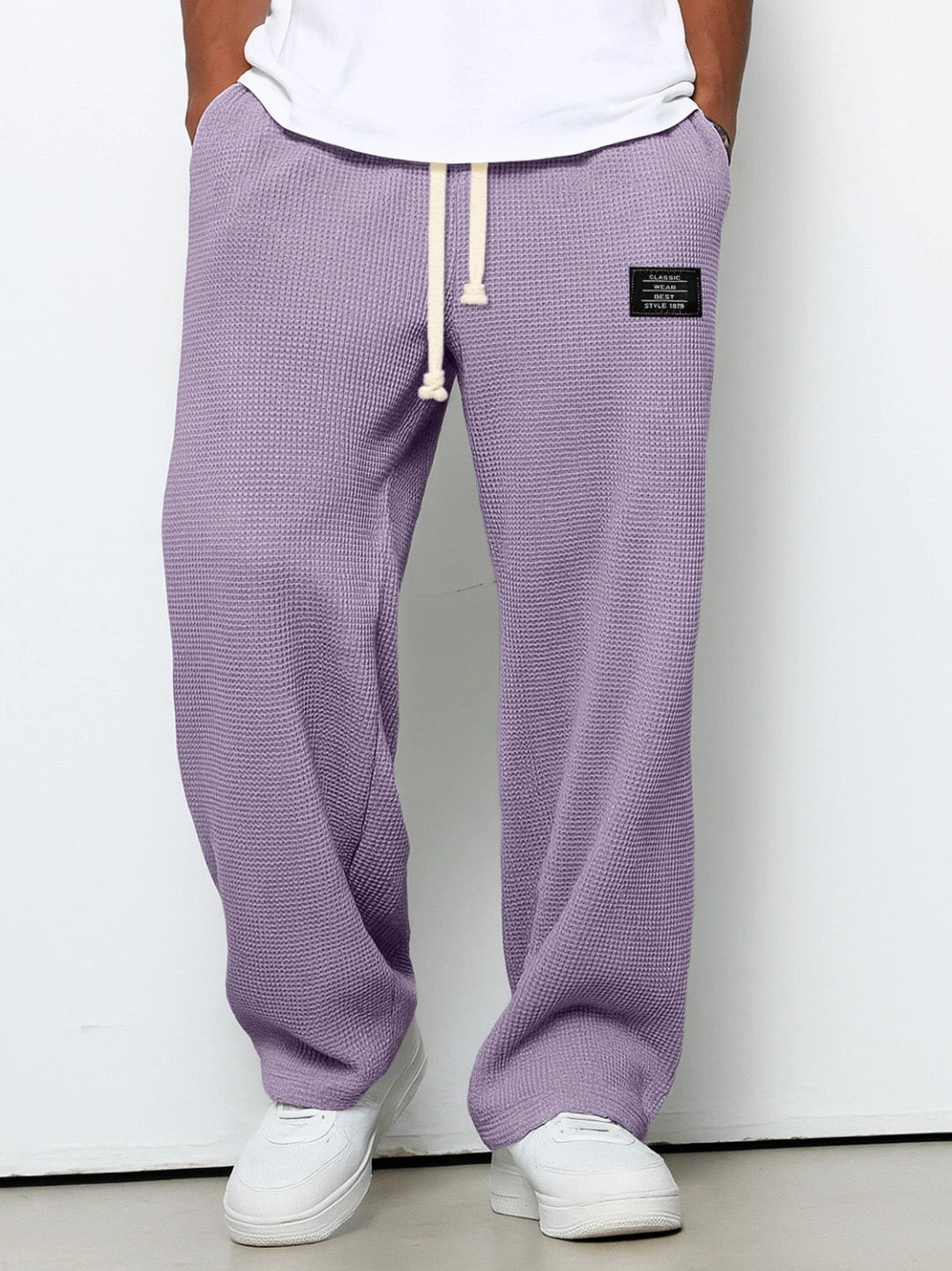 Straight leg pants for women in purple