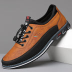Men's leather dress shoe in Camel Brown, shown against a plain studio background