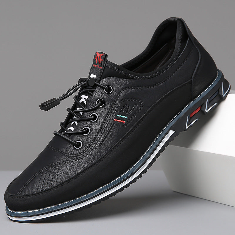Men's leather dress shoe in Midnight Black, shown against a plain studio background